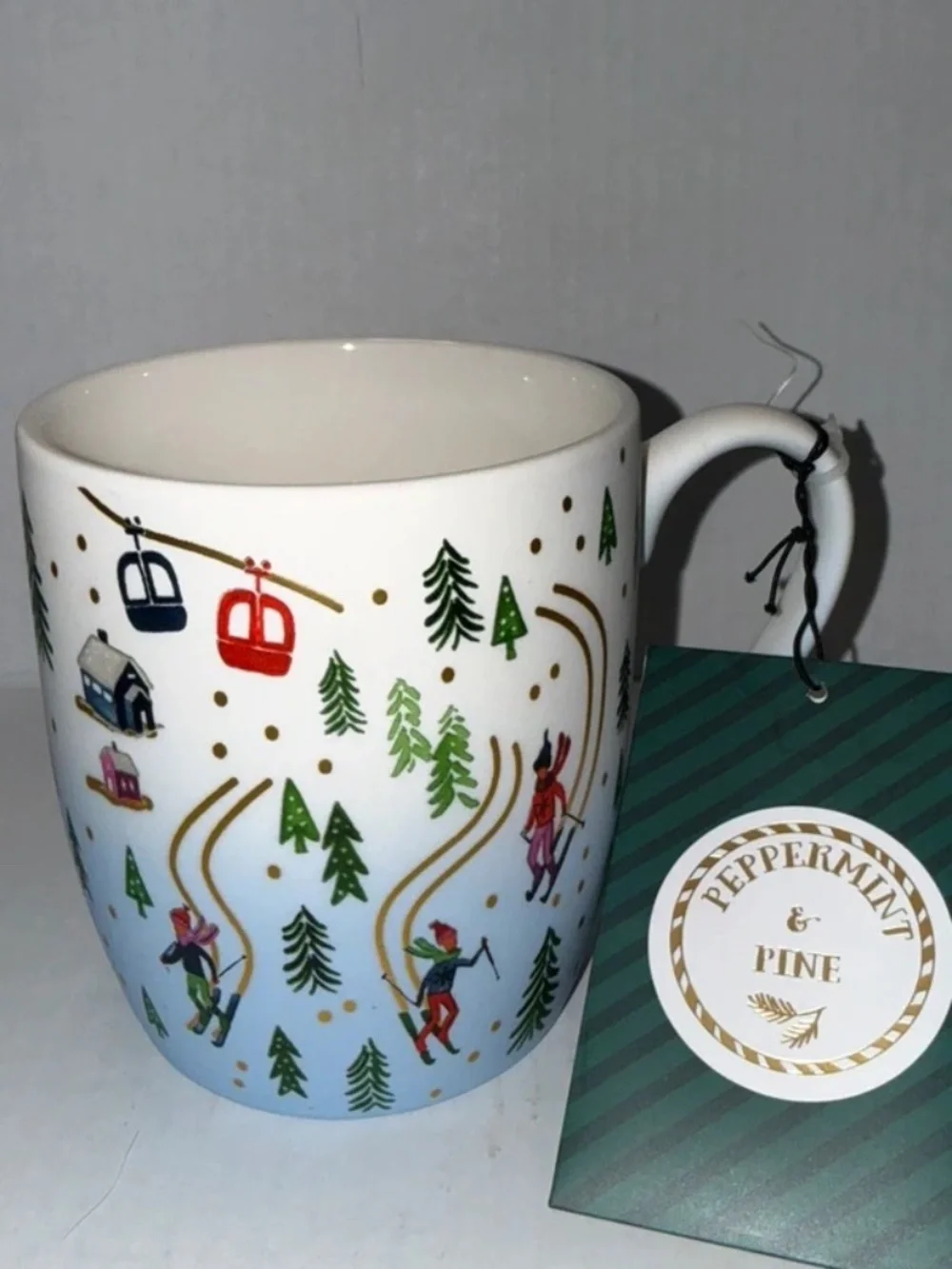 Peppermint and Pine Down the Slope Coffee Mug. New with tags